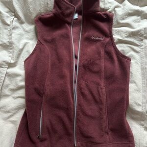 Columbia Burgundy Fleece Jacket